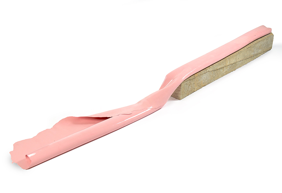 Untitled (Tongue), 8 x 250 x 13.5cm concrete, silicone
