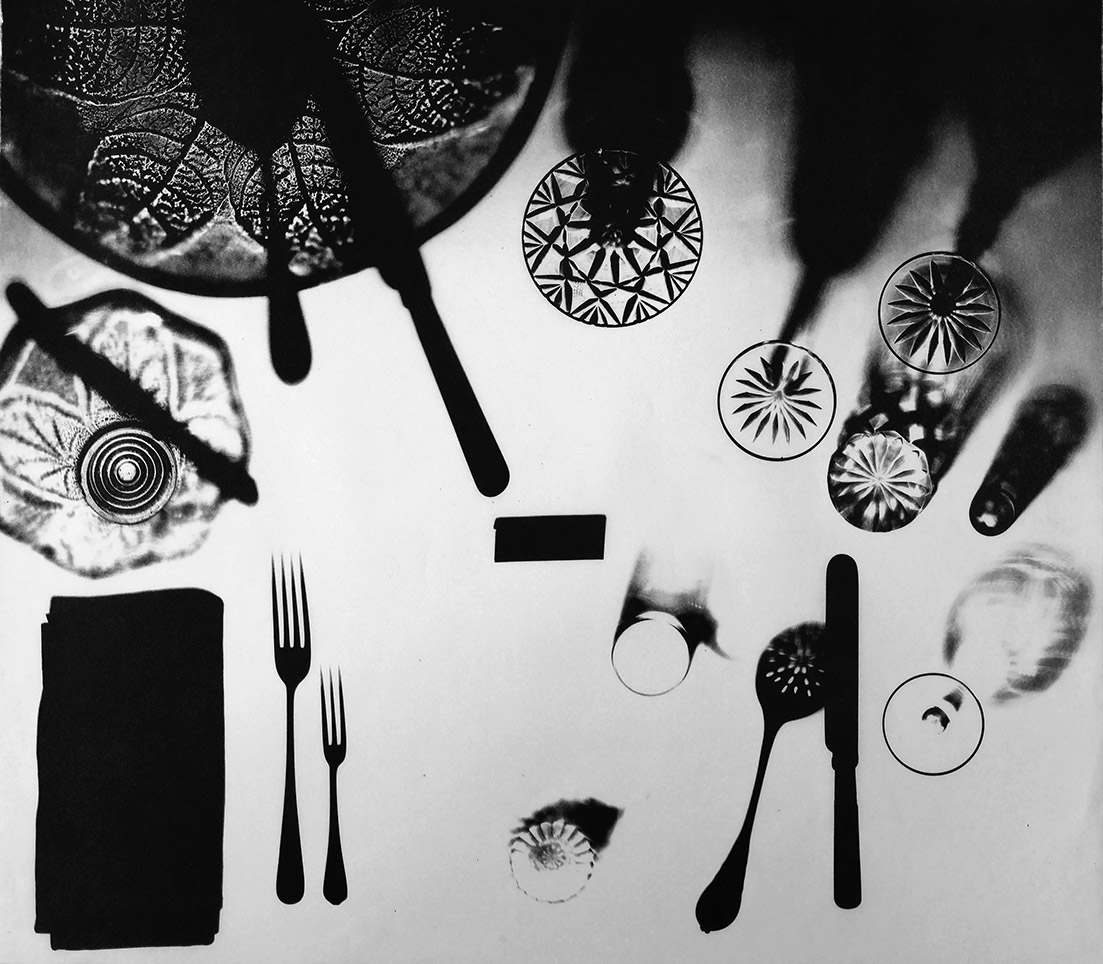 Supper with Mary Nolan, 46 x 61cm Photoplate lithographs printed on Somerset Satin White and Japanese paper. Collaborating printer: Catherine Ade. (1)